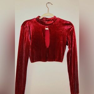 Velvet Red Wine Shirt from H&M
